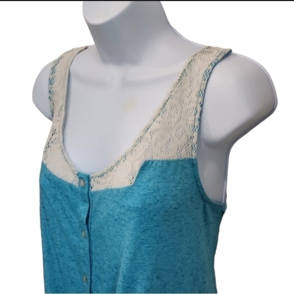 Mossimo Lace Accent Knot Front Top - Picture 2 of 6